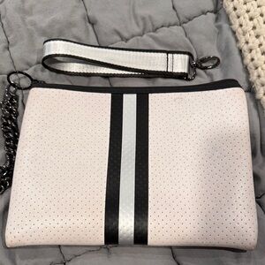 HAUTE SHORE Black and White Clutch